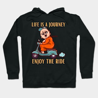 Cute & Funny Life is a journey design for Buddha Lovers Hoodie